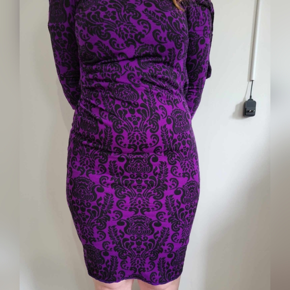 AVAILABLE IN BUNDLE! / Le Château, purple and black chic dress, size small. - Picture 4 of 12